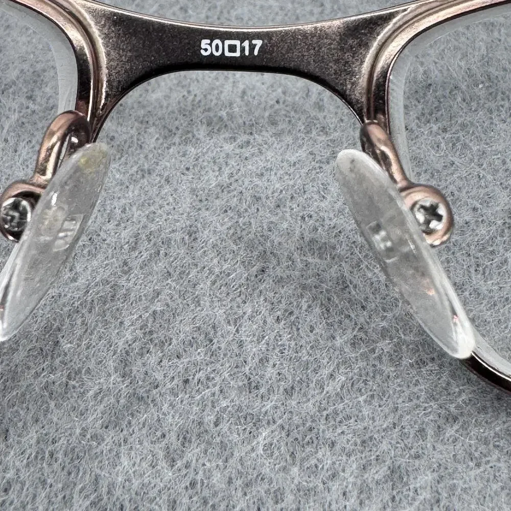 Jill‎ Stuart Eyeglasses Womens Brown Studded Rectangle JS005-1 50-17-135 w/ Case